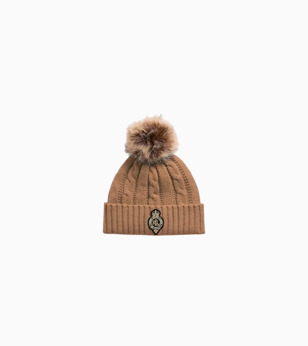Ralph Lauren braided beanie with pompom