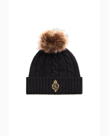 Ralph Lauren gorra trenzada con pompom