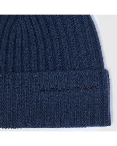 Piquadro gorra de lana acanalada