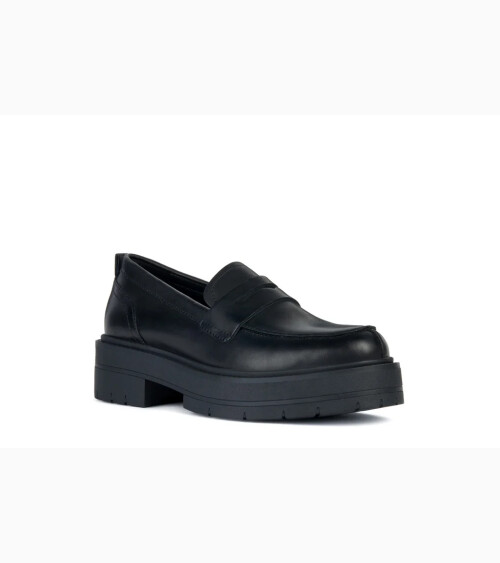 Geox leather moccasins with heel