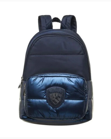 Blauer Wave04 Rucksack mit doppeltem Fach
