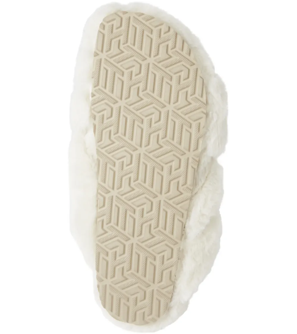 Tommy Hilfiger open toe fabric slippers
