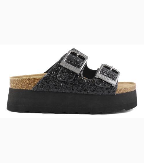 Colors Of California Glitzer-Wedgesandalen
