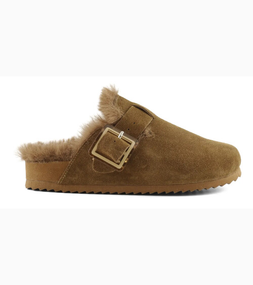 Open suede slippers Colors Of California