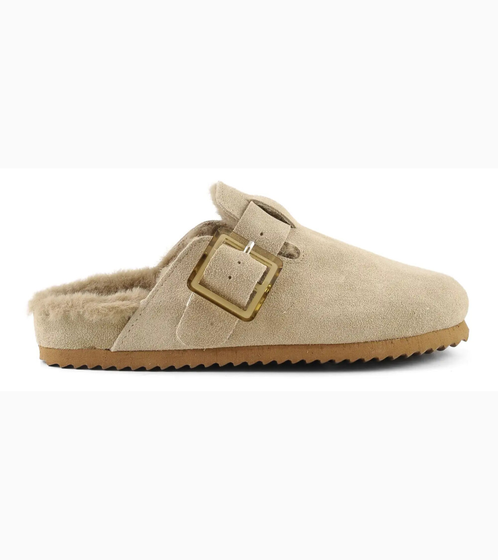 Pantofole aperte in camoscio Colors Of California