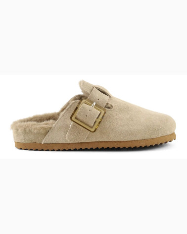 Open suede slippers Colors Of California