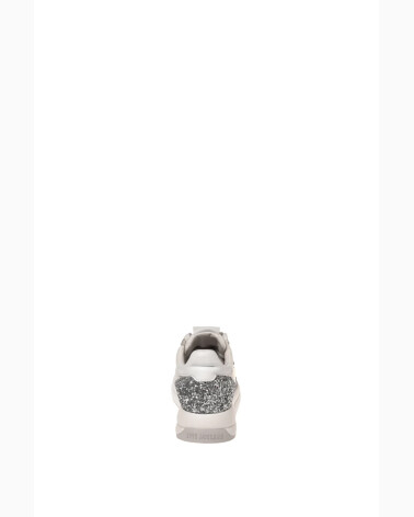 Love Moschino low sneakers in material and suede