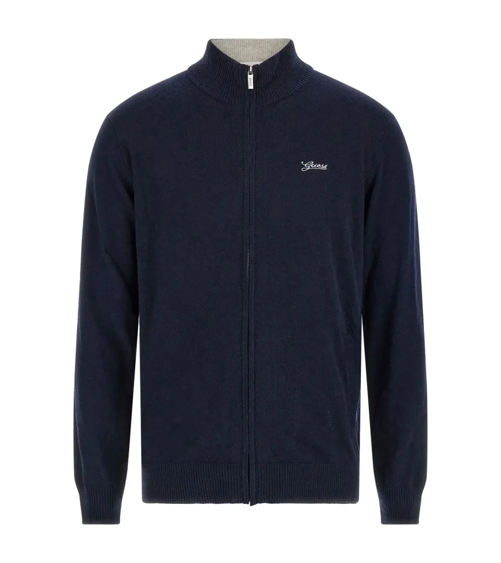 Guess zip-up sweatshirt and high collar