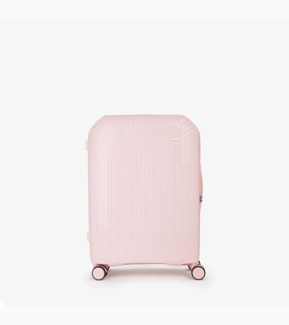 Mario Valentino hard-shell suitcase wheels
