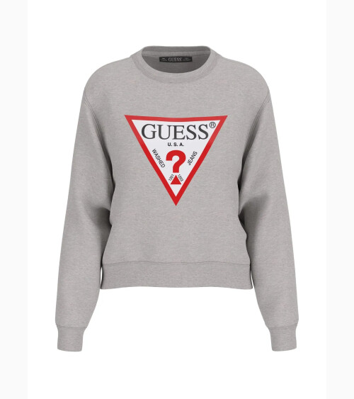 Guess Rundhals Sweatshirt mit zentralem Logo