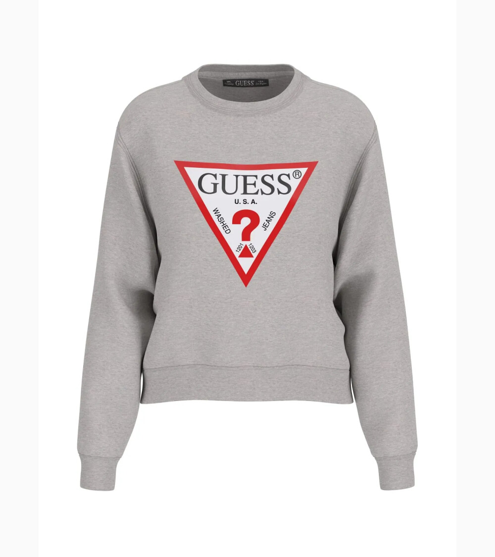 Guess Rundhals Sweatshirt mit zentralem Logo