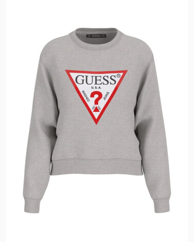 Guess sudadera de cuello redondo con logo central