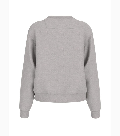 Guess sudadera de cuello redondo con logo central