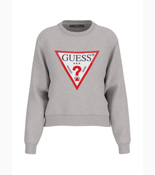 Guess felpa girocollo con logo centrale