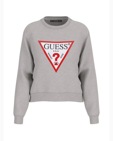 Guess sudadera de cuello redondo con logo central