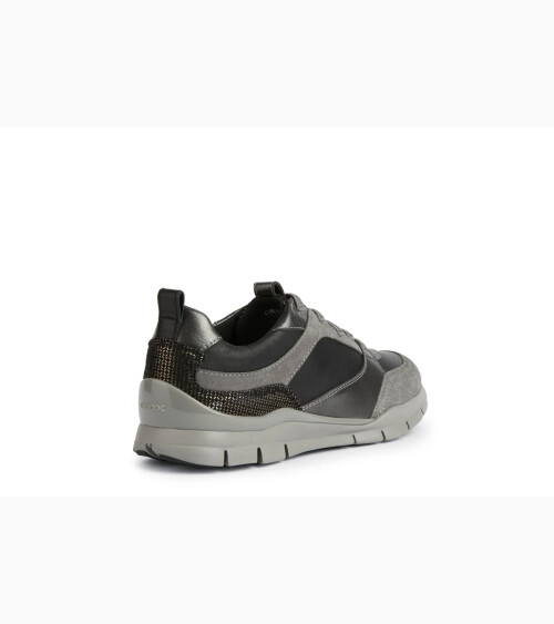Geox high top sneakers with mixed material upper