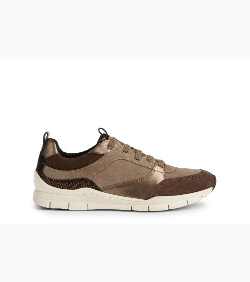 Geox high top sneakers with mixed material upper