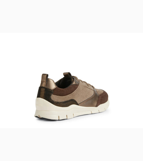 Geox high top sneakers with mixed material upper