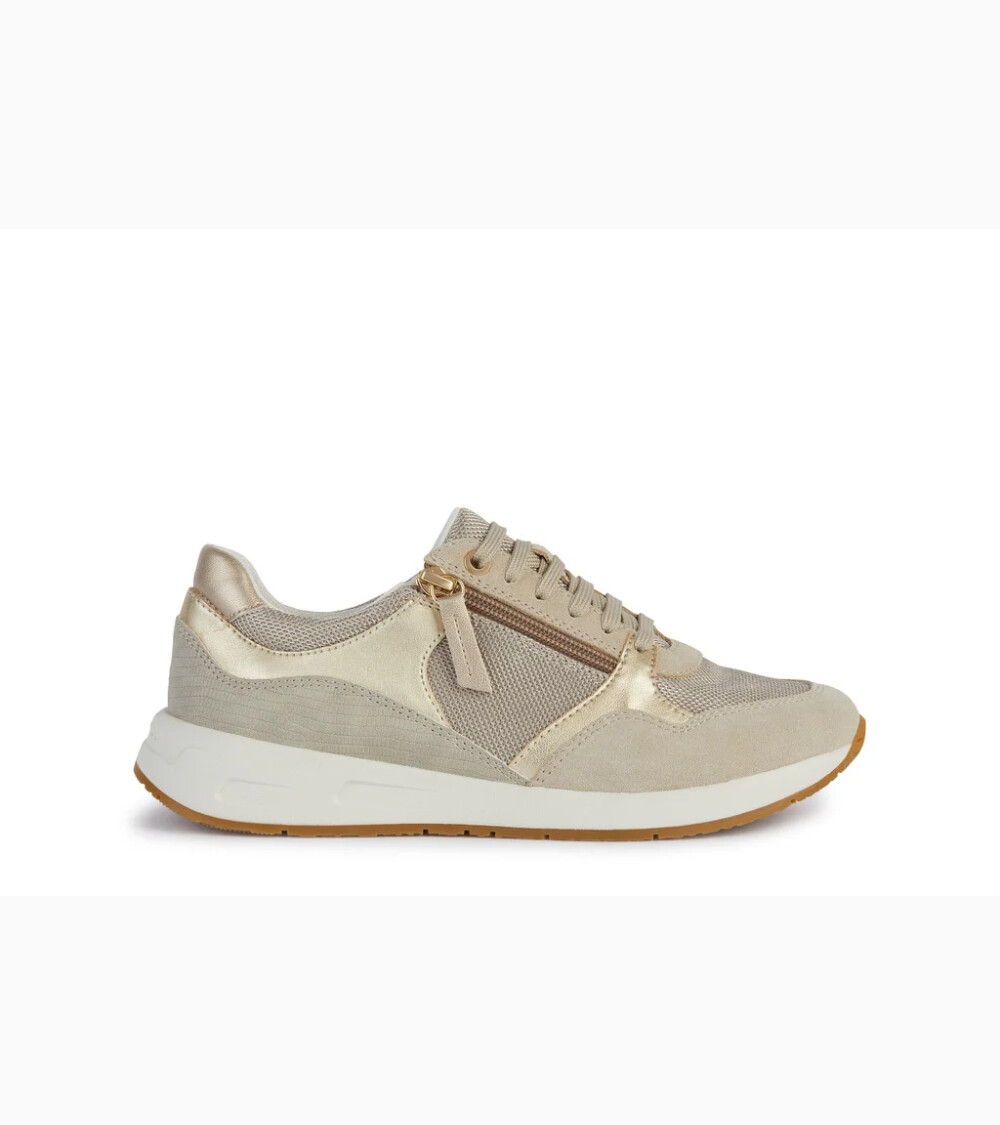 Geox Sneakers mit Schnürsenkeln und Reißverschluss