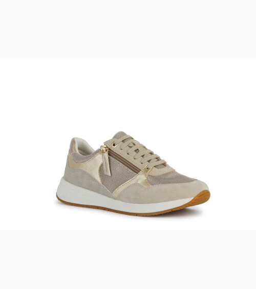 Geox Sneakers mit Schnürsenkeln und Reißverschluss
