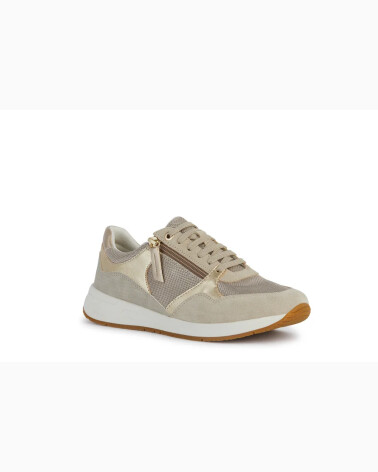 Geox Sneakers mit Schnürsenkeln und Reißverschluss