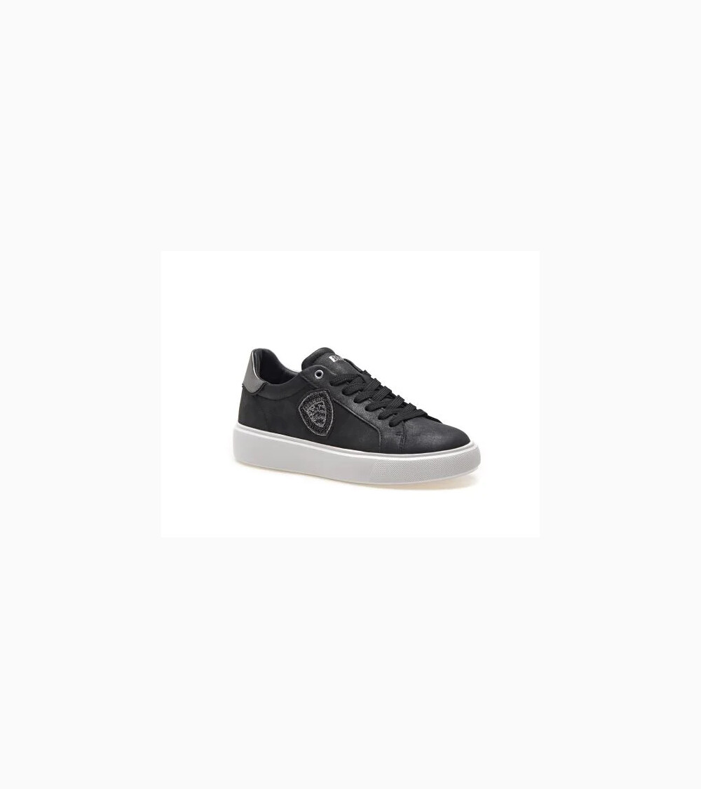 Blauer Niedrig Sneakers mit Logo und dicker Sohle