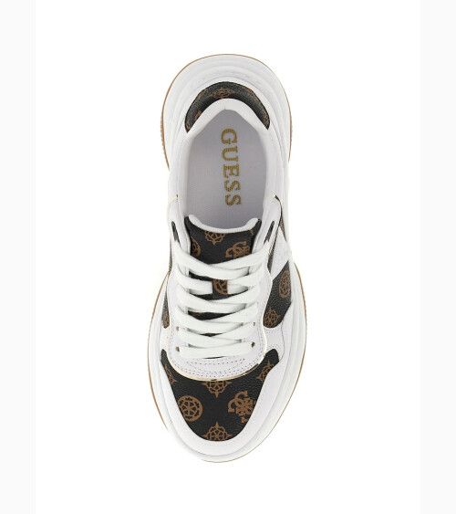Guess sneakers alte con tomaia in tessuto