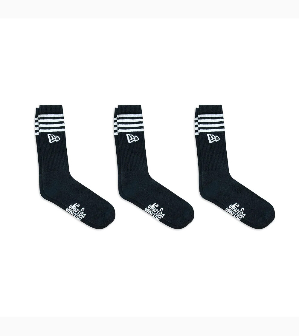 New Era Stripes Crew Socks 3 Pack