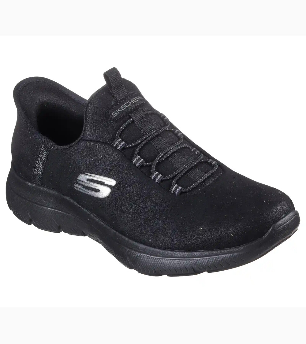 Skechers running shoes elastic closure