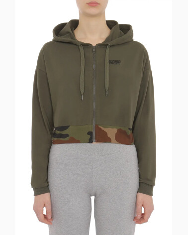 Moschino sweat-shirt zip et capuche