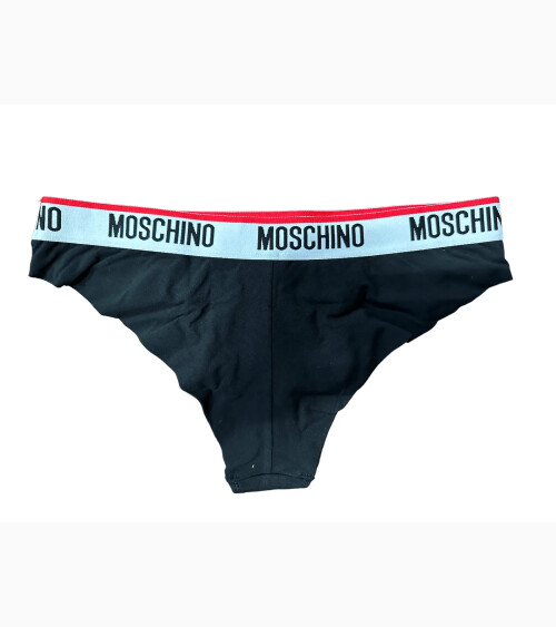 Tanga Moschino con cinturilla elástica y logo