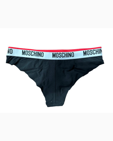 Moschino thong with elastic waistband and logo