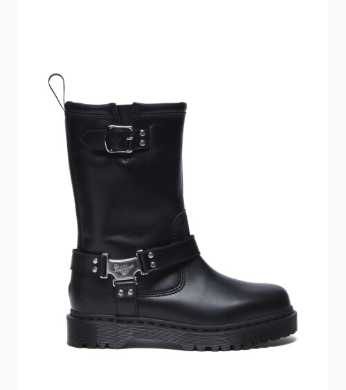 Dr Martens hohe Stiefel Schnallen und Reißverschluss