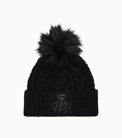 Ralph Lauren cable knit pom pom beanie