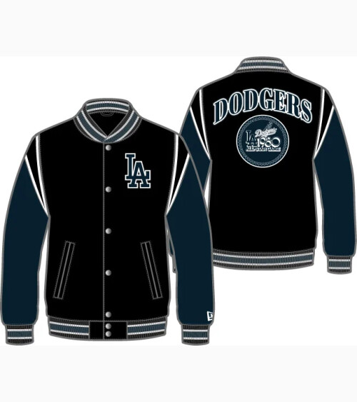 New Era MLB Dodgers jacket with embroidery