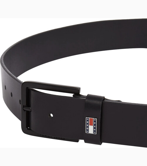 Cinturón de cuero Tommy Hilfiger con hebilla de metal