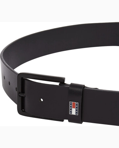 Cinturón de cuero Tommy Hilfiger con hebilla de metal
