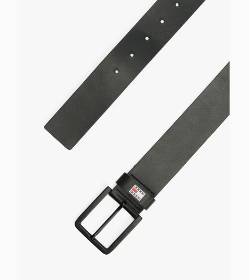Cinturón de cuero Tommy Hilfiger con hebilla de metal