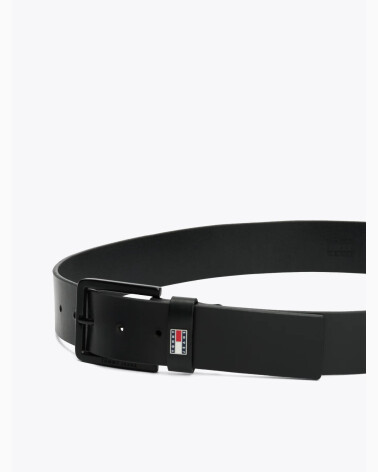 Cinturón de cuero Tommy Hilfiger con hebilla de metal