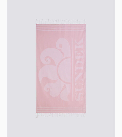 Sundek asciugamano mare con frange e logo