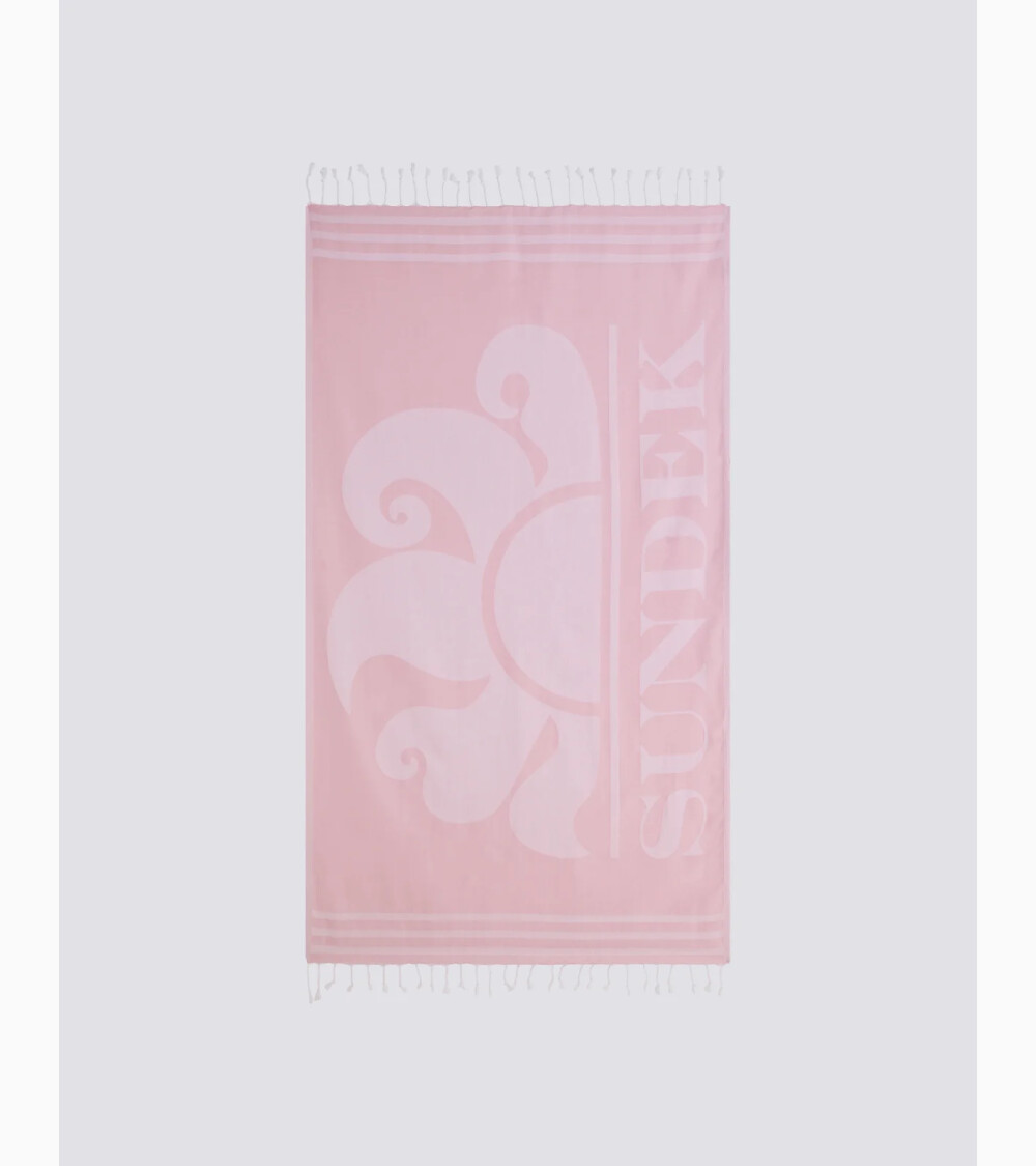 Sundek serviette de plage avec franges et logo