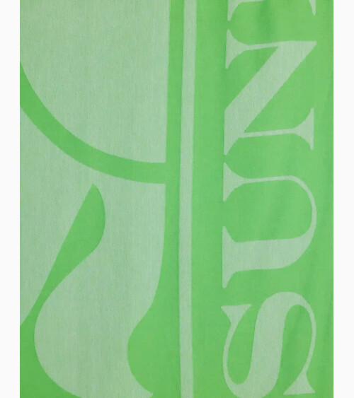 Sundek beach towel with fringes and logo