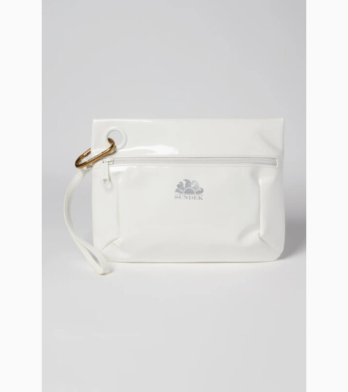 Sundek glänzende Strandtasche Reißverschluss