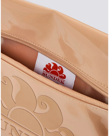 Sundek shiny beach bag zip
