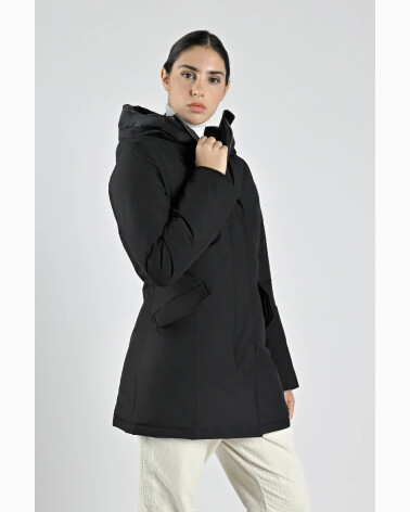 Canadian hooded coat zip