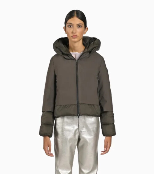 Canadian cappotto corto cappuccio
