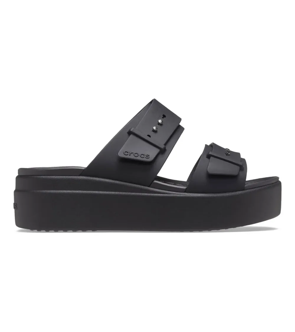 Crocs Brooklyn Buckle Low Wedge Sandal Sandalen | Fuix