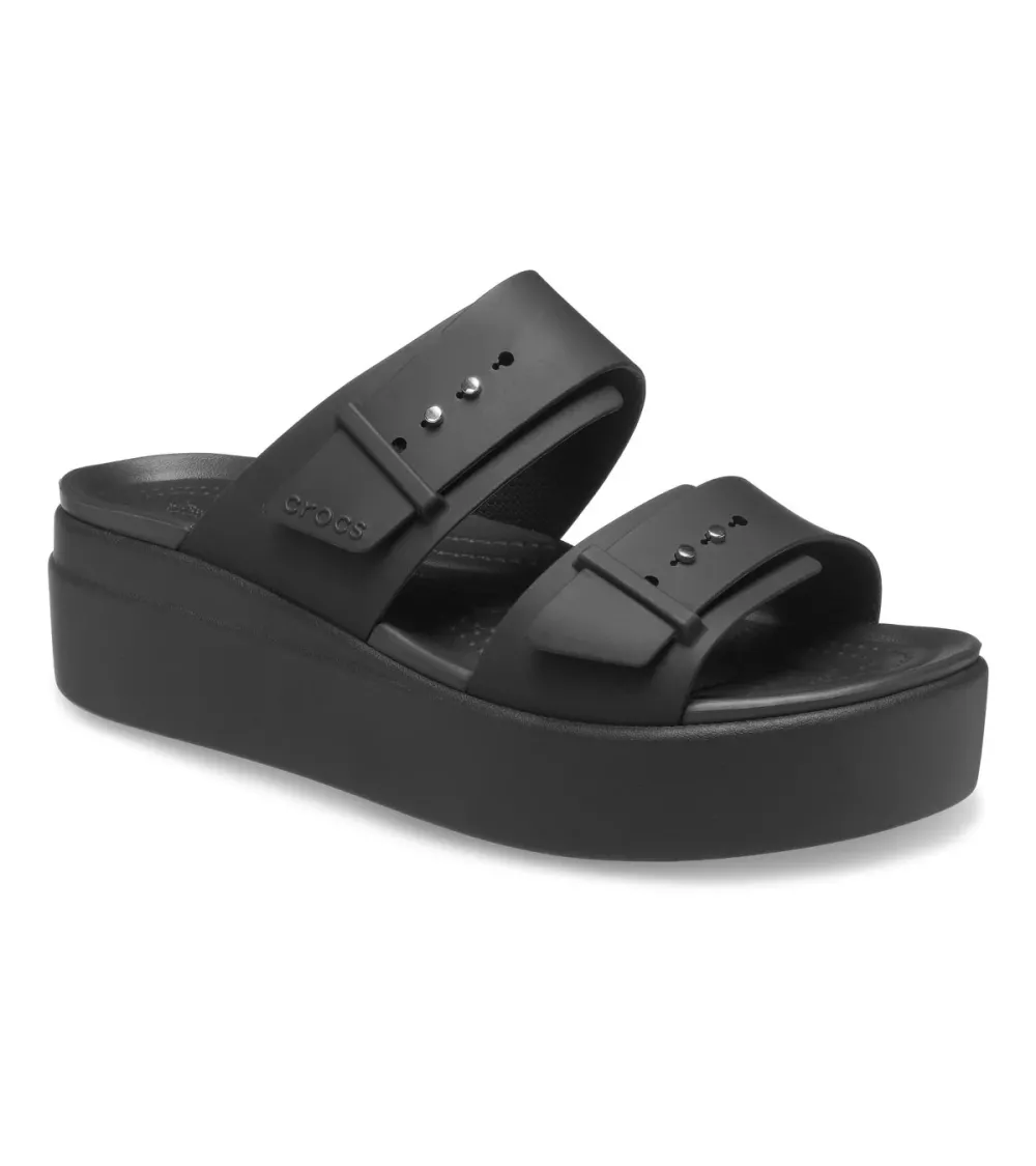 Crocs Brooklyn Buckle Low Wedge Sandal | Fuix