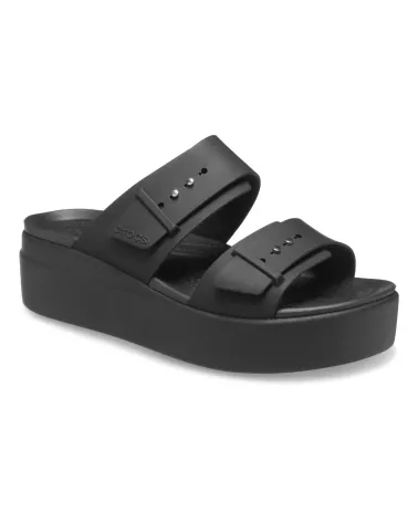 Crocs Brooklyn Buckle Low Wedge Sandal Sandalen | Fuix