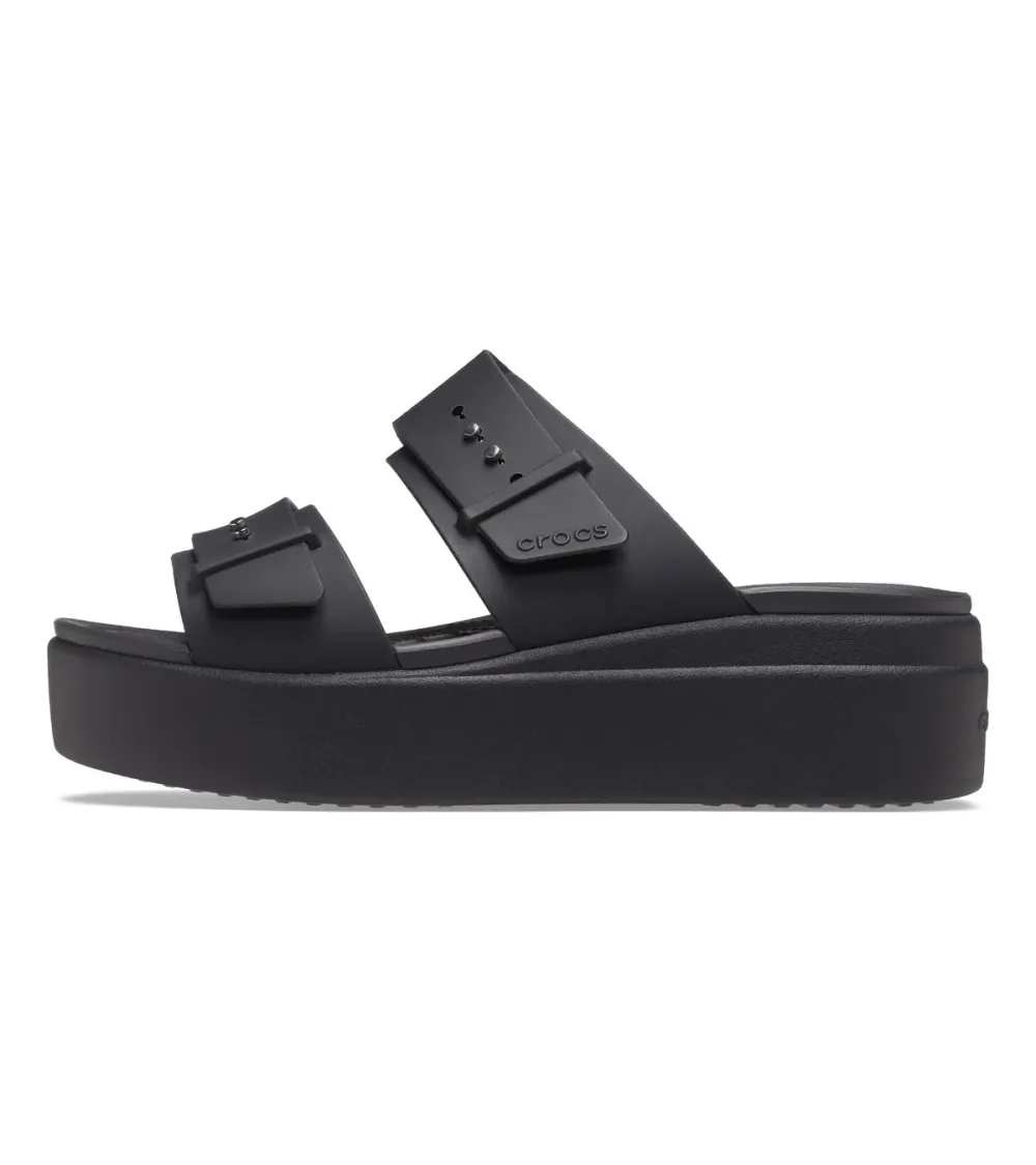 Crocs Brooklyn Buckle Low Wedge Sandal Sandalen | Fuix